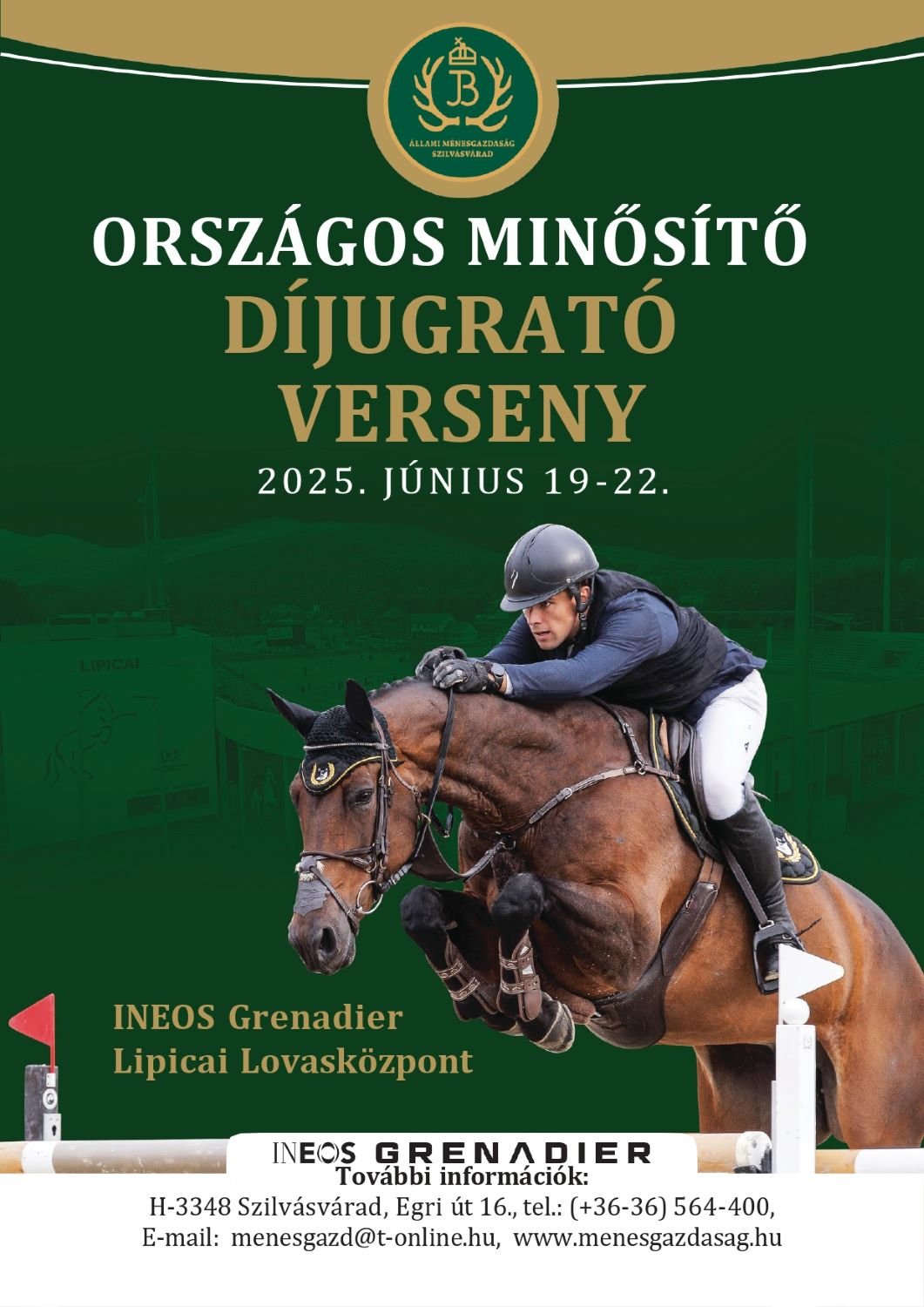 Az INEOS Grenadier Lipicai Lovasközpontban 2025. június 19-22-ig Országos Minősítő Díjugrató vers...