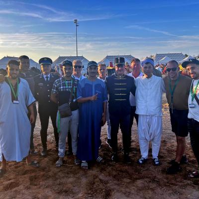 The Hungarian team with Moroccan hosts