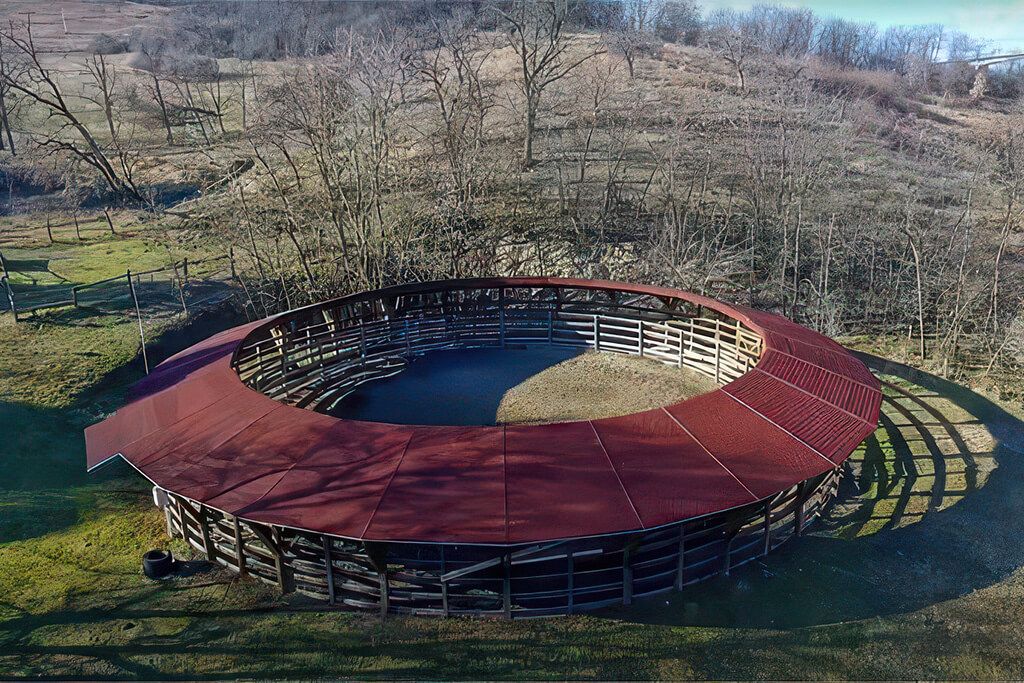 Marócpusztai lovas stadion madártávlatból