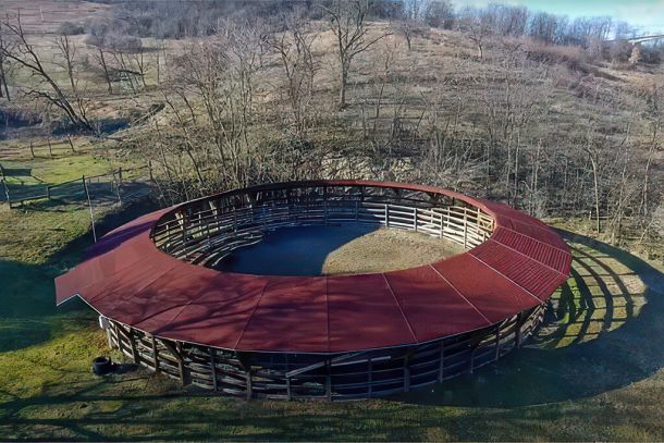 Aerial view of Marócpuszta Equestrian Stadium