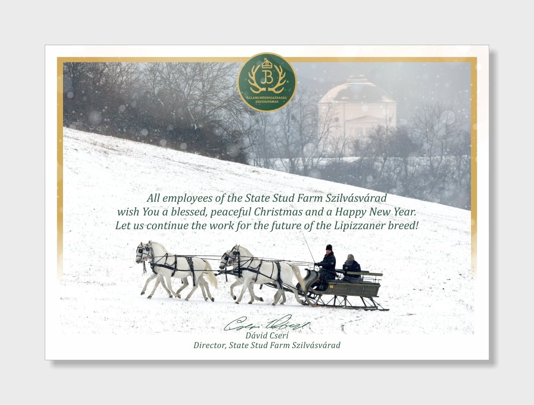 The Stud Director and all Employees of the State Stud Farm Szilvásvárad wish you a blessed, peace...